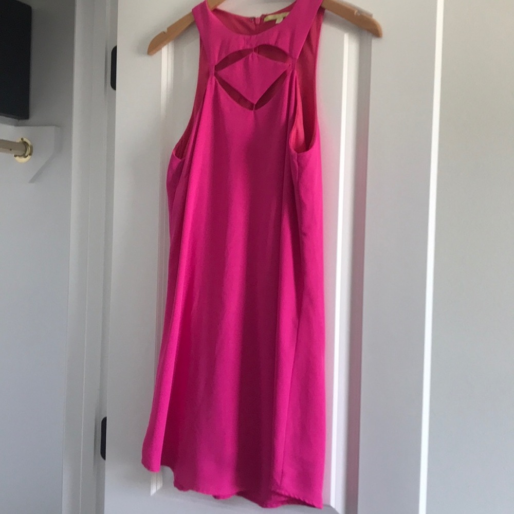 Gianni Bini Barbie Hot Pink Fuchsia Cut Out Mini Dress - Picture 11 of 12